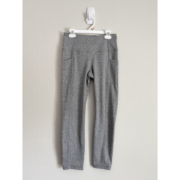 Zyia Active Pocket Leggings Gray Cropped Activewear Pant Athleticwear Athleisure - Picture 1 of 8